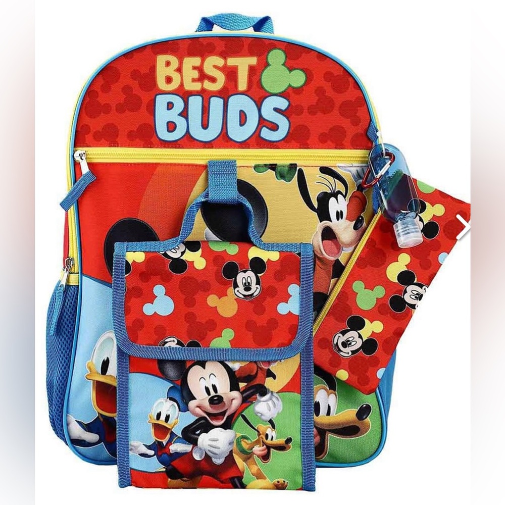 NWT Bioworld Disney Mickey Mouse Best Buds Backpack Set